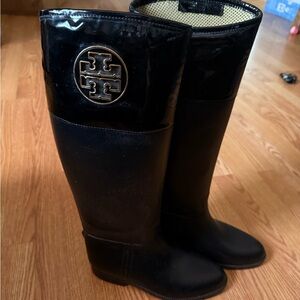 Tory Burch Black Equestrian Boots